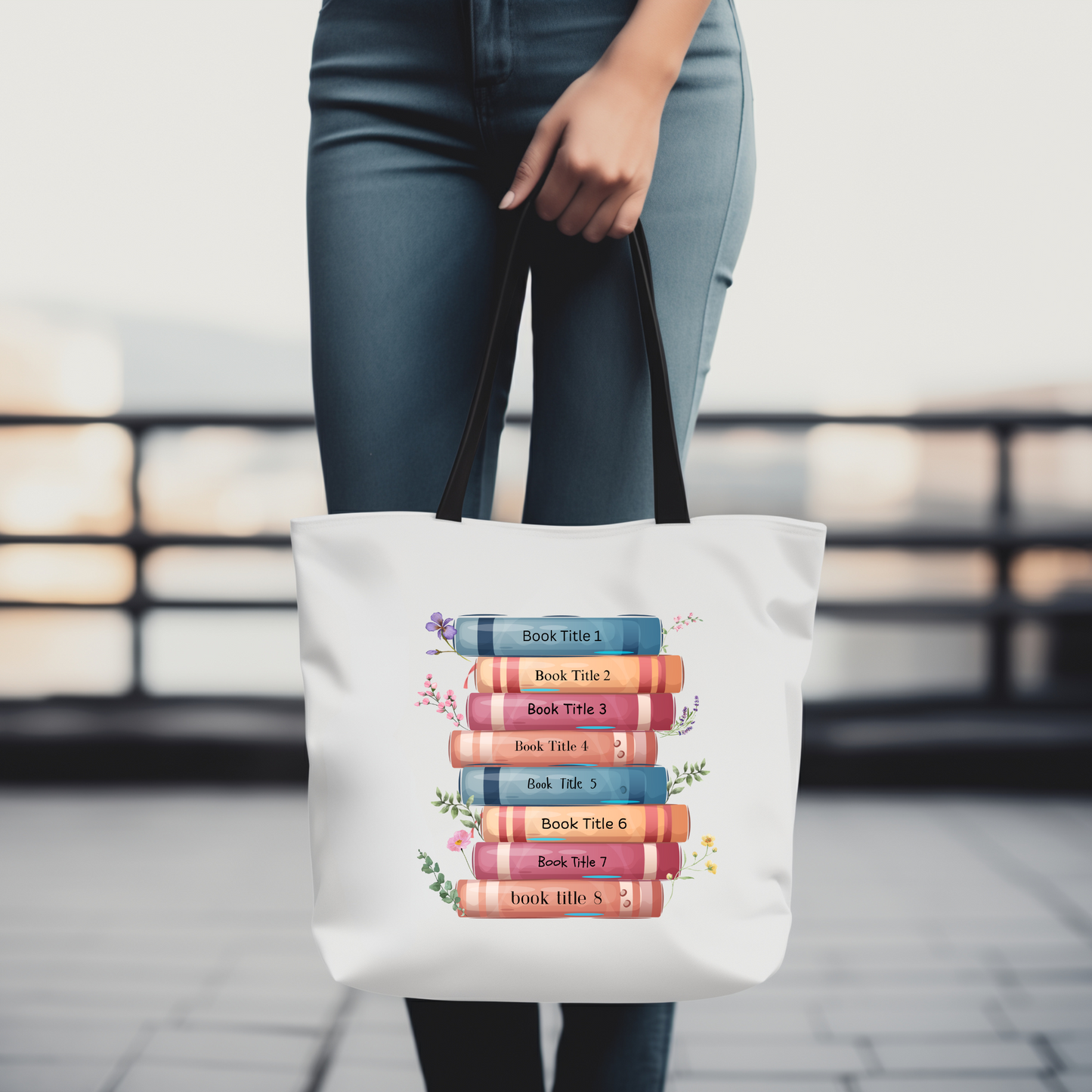 Personalised Book Lover Tote Bag