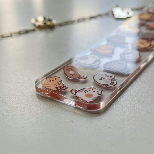 Cat Bookmark with Charm. Cat Bookmark for Book Lovers. Cat Lover Bookmark Gift. Cats Bookmark. Cats Lover Gift Bookmark. Kittens Bookmark