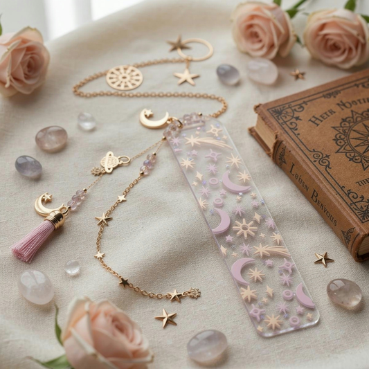 Celestial Moon Bookmark. Moon & Stars Bookmark. Celestial Night Sky Bookmark Celestial Book Lover Bookmark Cosmic Moon Bookmark Moon & Stars
