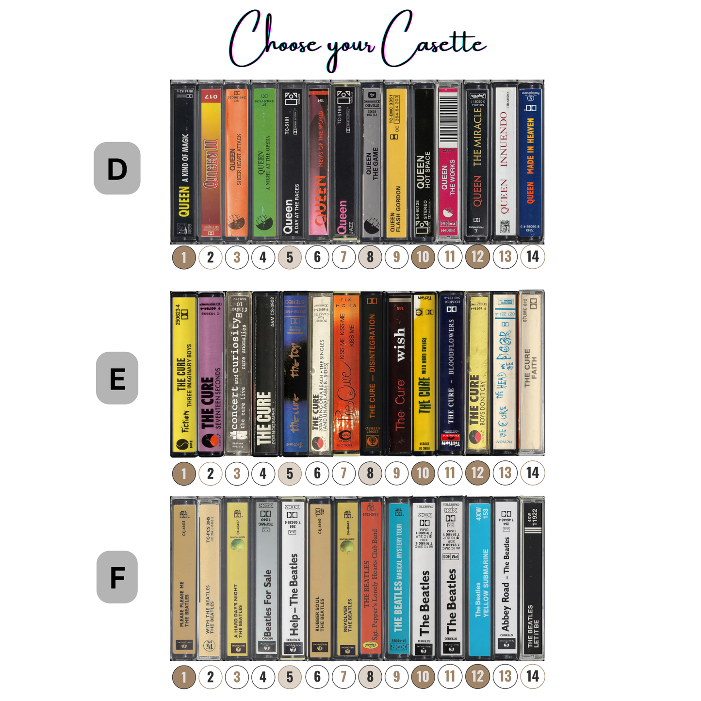 choose your cassette for Cassette tape Mug. Music Lover Gift. Cassette Mug. Cassette Retro Tape Mug. Music Lover Mug. Album Cassette Tape Mug. Album Cassette Mug