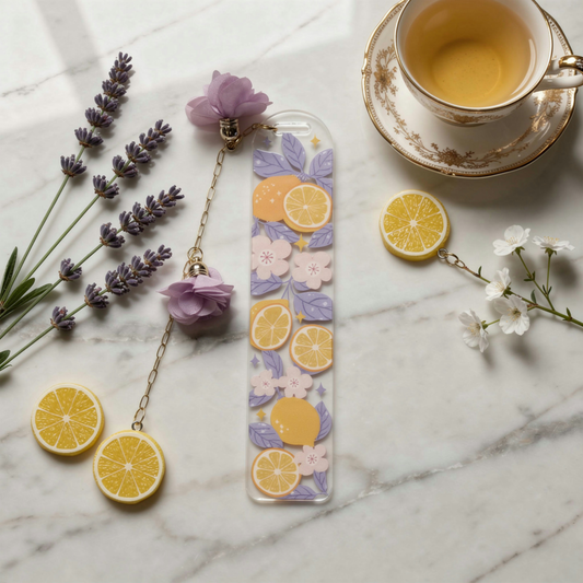 Lavender Lemon Bookmark. Tea Lover Gift. Lavender & Lemon Bookmark. Lavender Tea Bookmark. Lemon Bookmark. Lavender Bookmark Lavender
