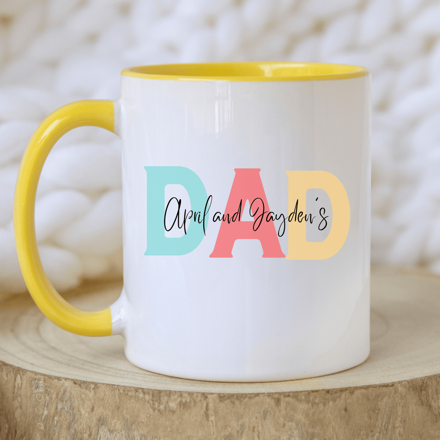 Dad Mug with Kids Handprints