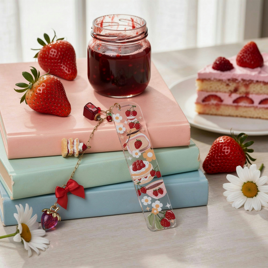 Strawberry Cake Bookmark. Strawberry Dessert Bookmark. Strawberry Jam Bookmark. Strawberry Cake Lover Bookmark. Strawberry Sweets Bookmark
