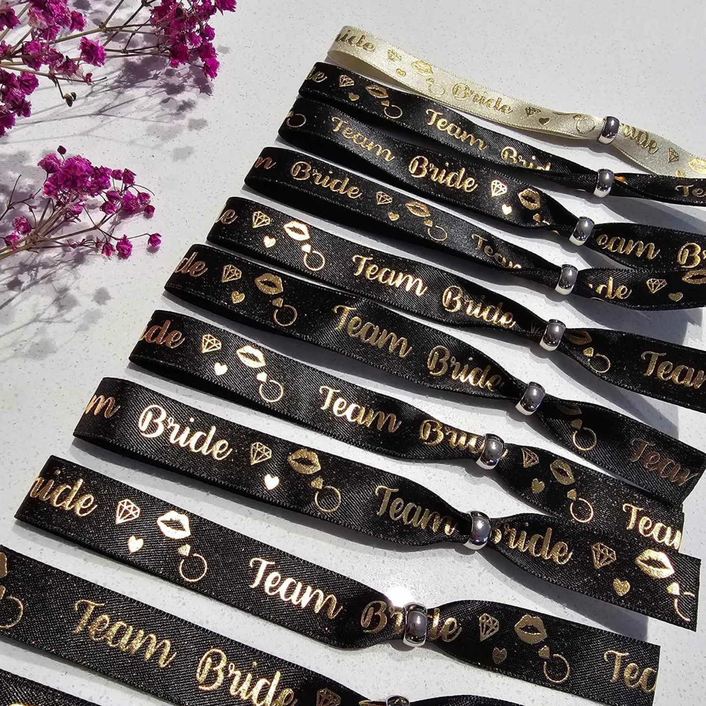 Team bride wristbands
