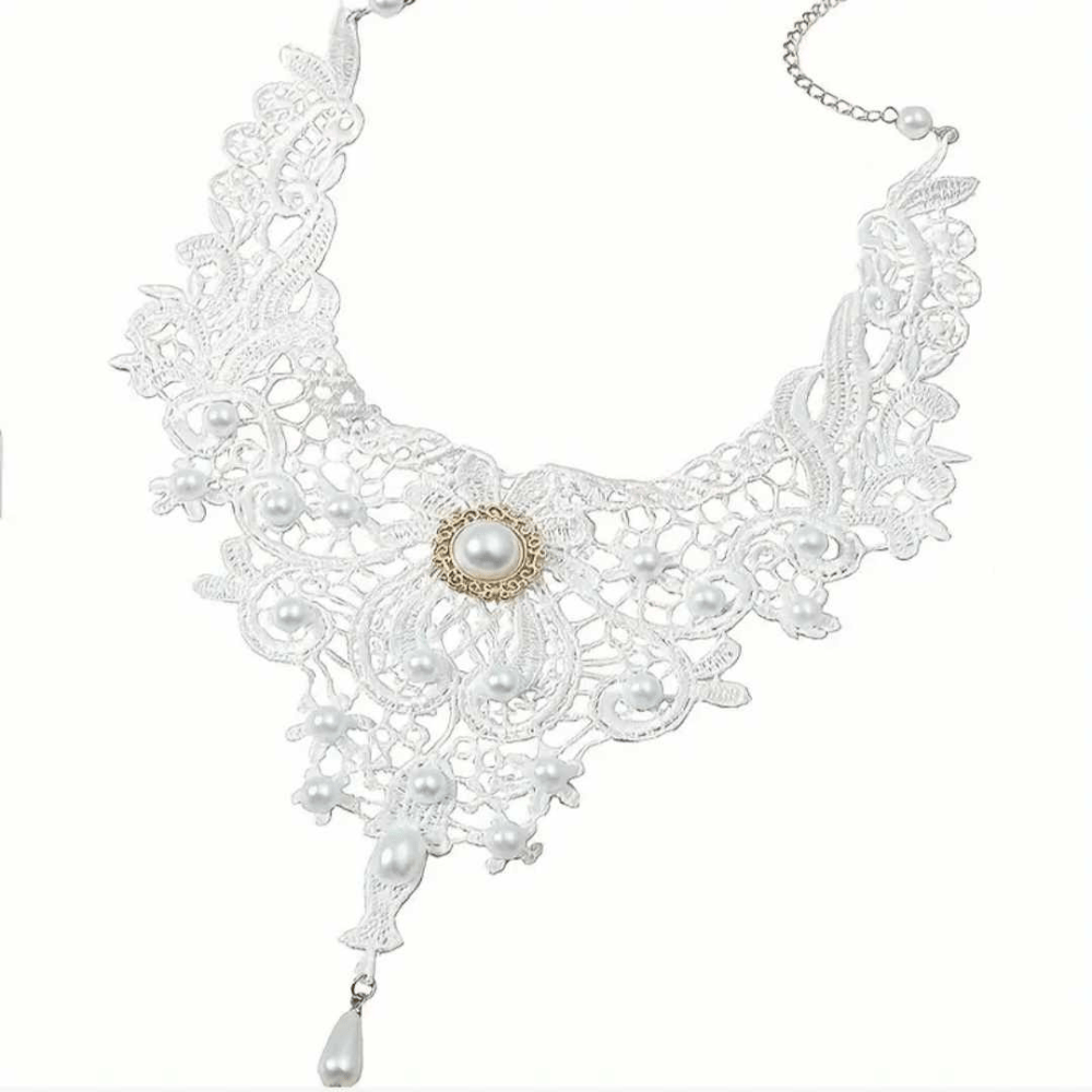 white choker necklace