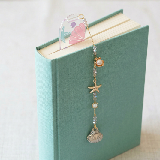 coastal seashell bookmark for book lovers