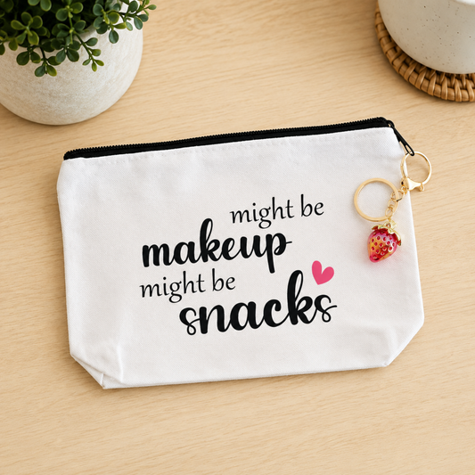 snacks bag might be makeup might be snacks