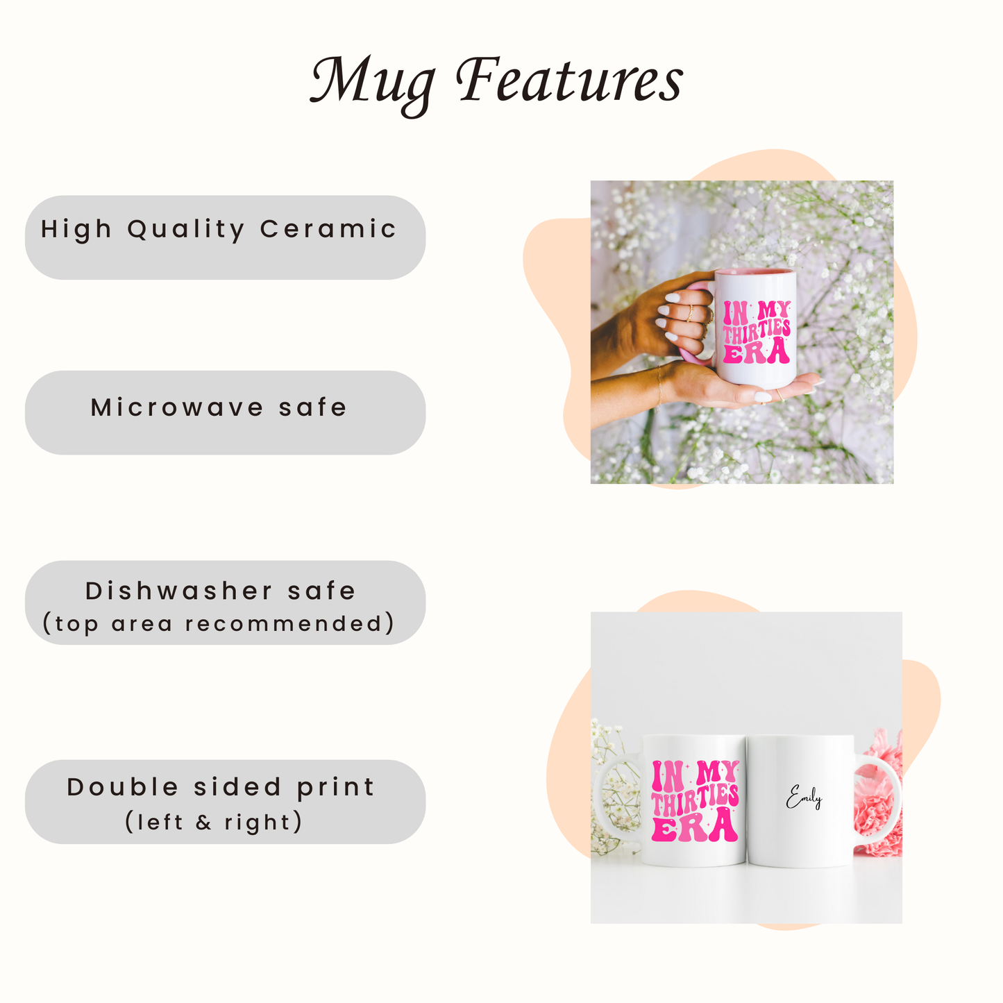 In My Thirties Era Mug. Custom 30's Mug. Personalised 30's Mug. 30th Birthday Gift. Personalised 30th Birthday Gift. Milestone Birthday Gift