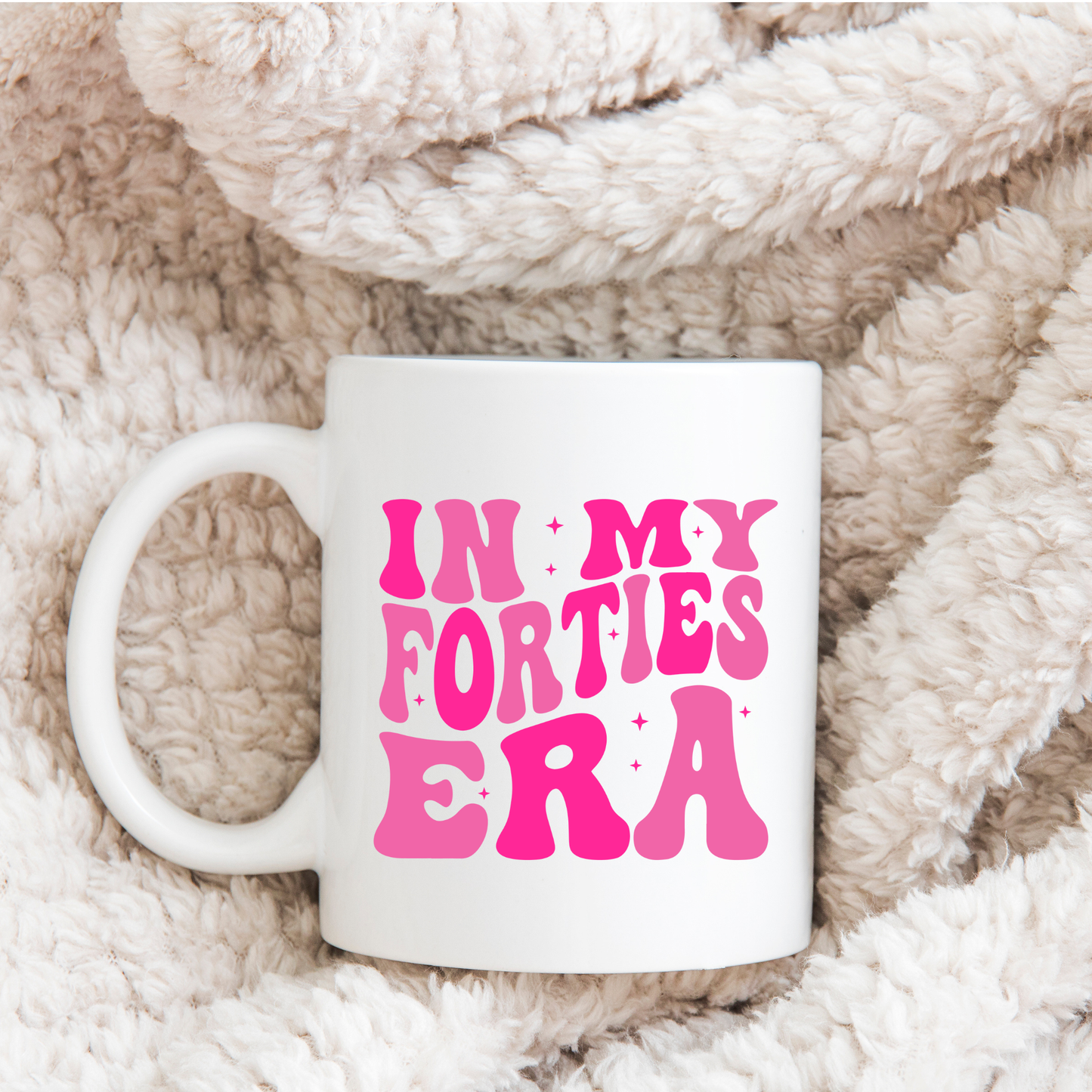 Personalised 40th Birthday Mug: In My Forties Era Mug. Custom 40's Mug. Personalised 40's Mug. 40's Birthday Gift. Milestone Birthday Gift