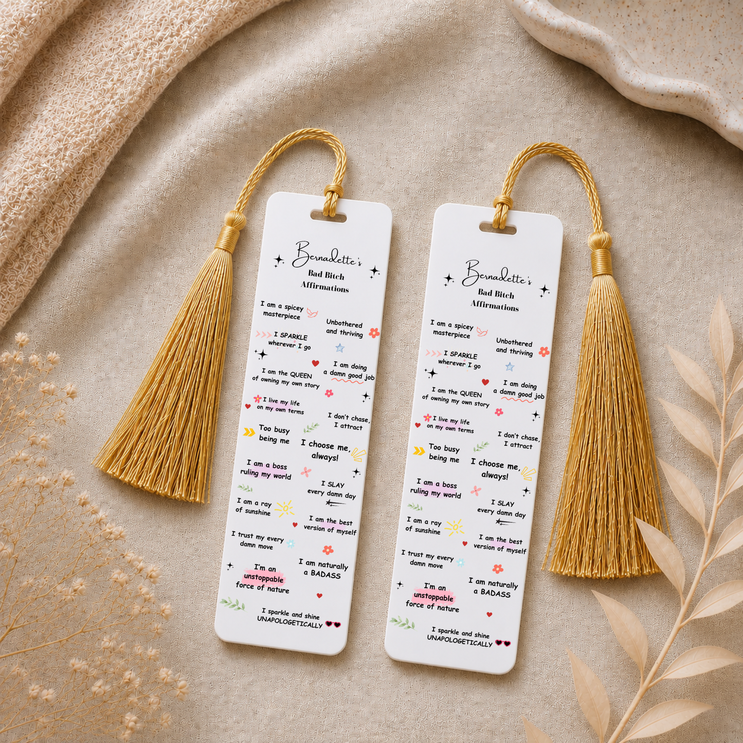 Mental Health Bookmark Affirmations Bookmark 