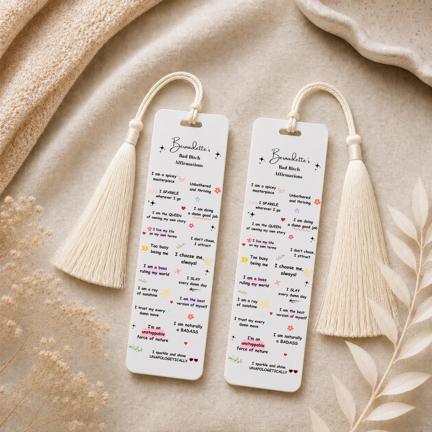 Mental Health Bookmark Affirmations Bookmark 