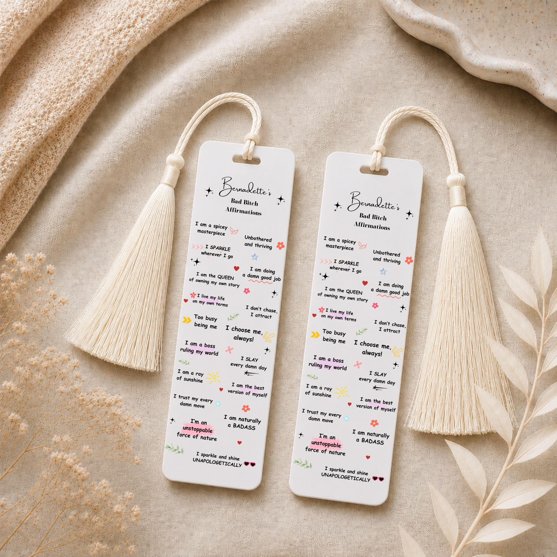 Mental Health Bookmark Affirmations Bookmark 