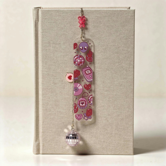 Retro Y2K Bookmark. Disco Y2K Bookmark. Alien Bookmark. Nostalgic Y2K Bookmark. Disco Y2K Bookmark