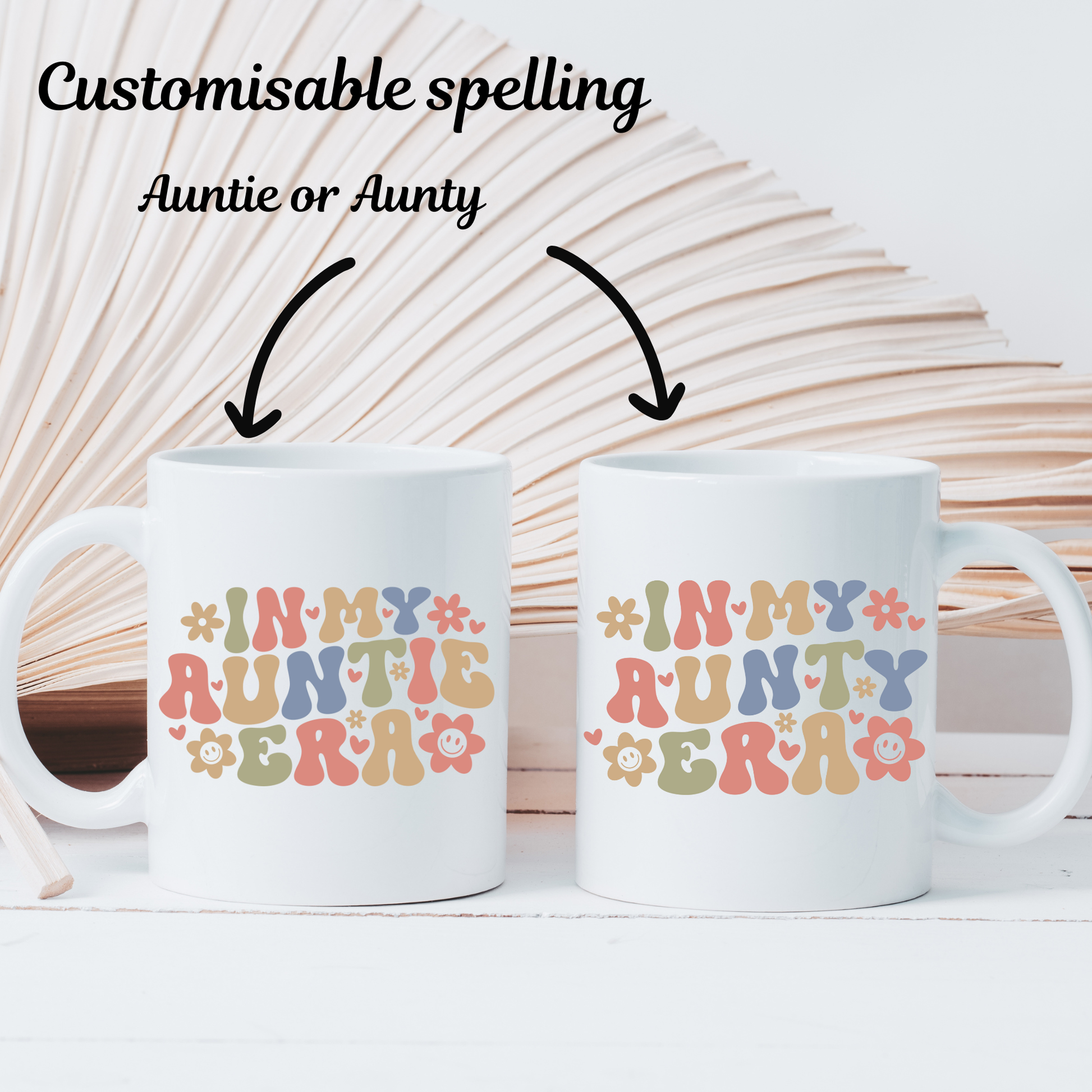 In My Auntie Era Mug, Auntie Gift for a sister, sister in law gift, perfect Aunty or Auntie Mug for a baby reveal, pregnancy reveal to celebrate the Best Aunt Ever