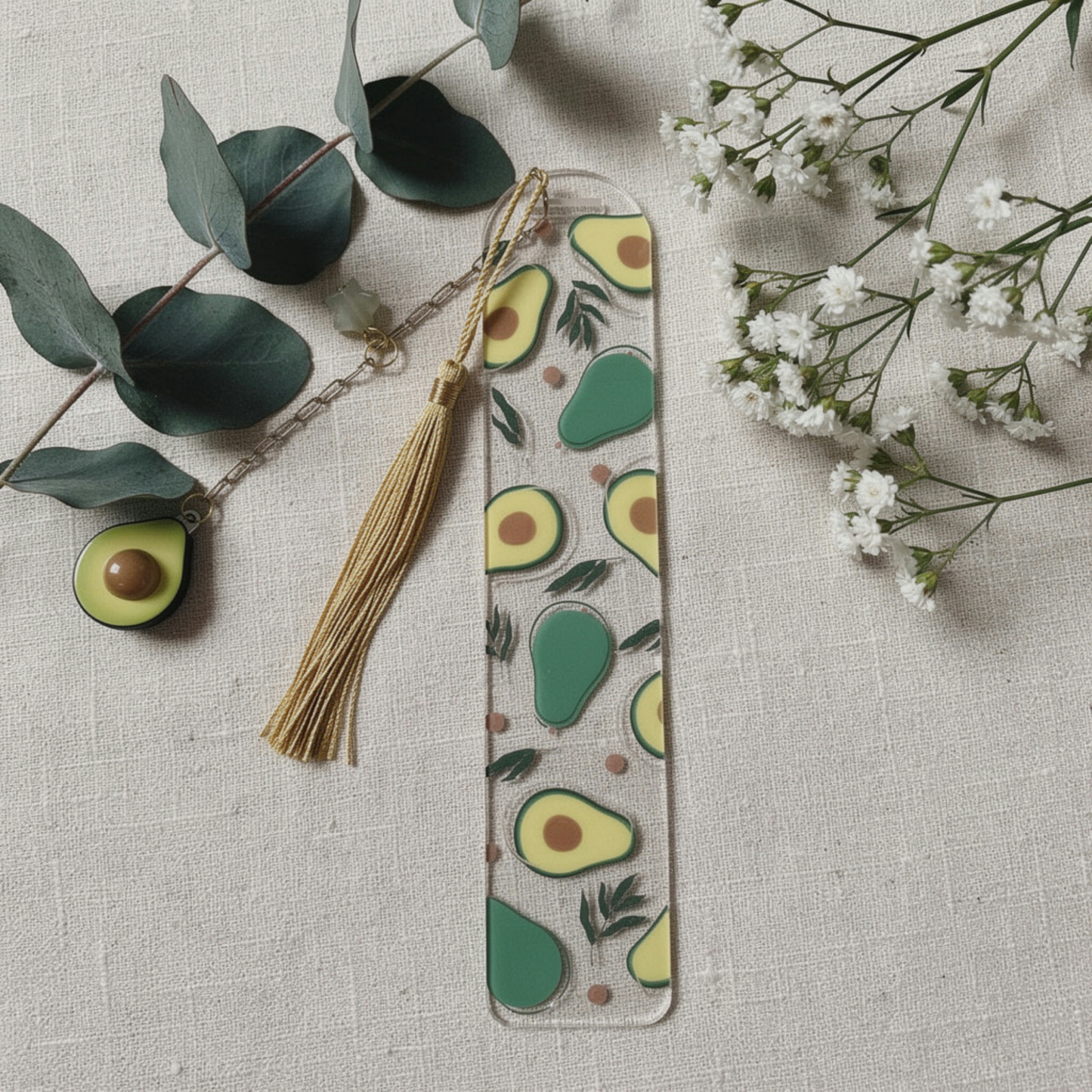 Avocado Bookmark with Tassel