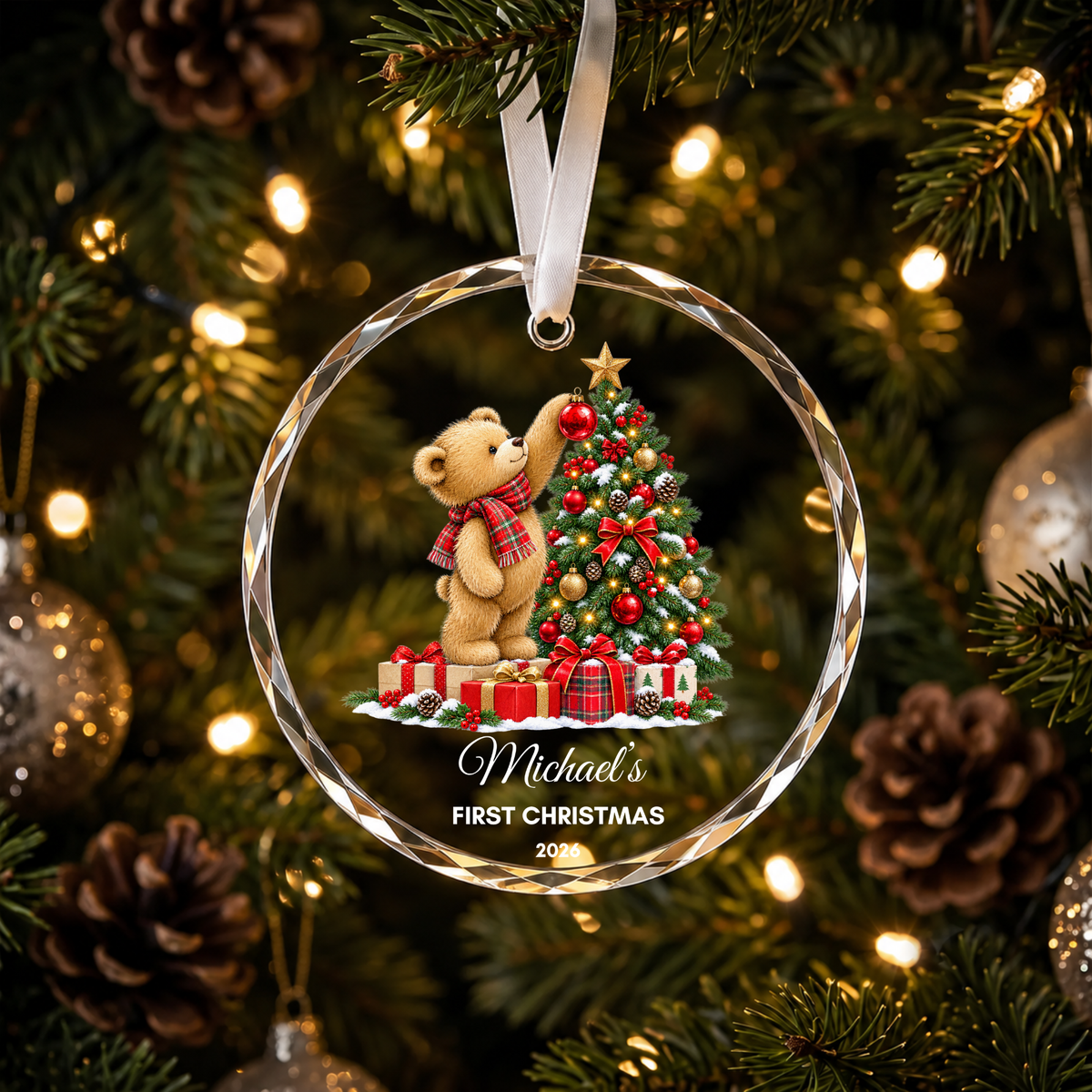 Baby’s First Christmas Ornament Personalised Acrylic Baby Christmas Ornament 2026 Custom Name Baby Boy Girl First Christmas Keepsake Gift