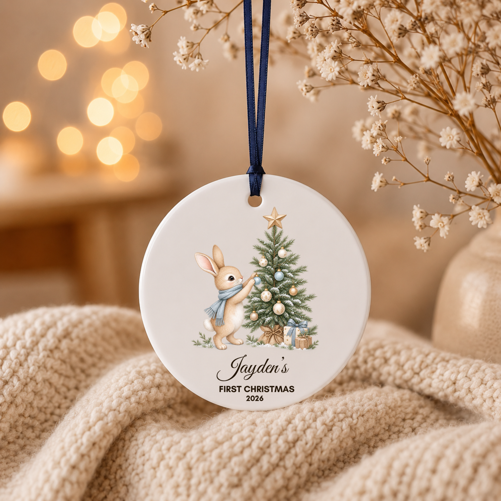 Baby’s First Christmas Ornament Personalised Acrylic Baby Christmas Ornament 2026 Custom Name Baby Boy Girl First Christmas Keepsake Gift