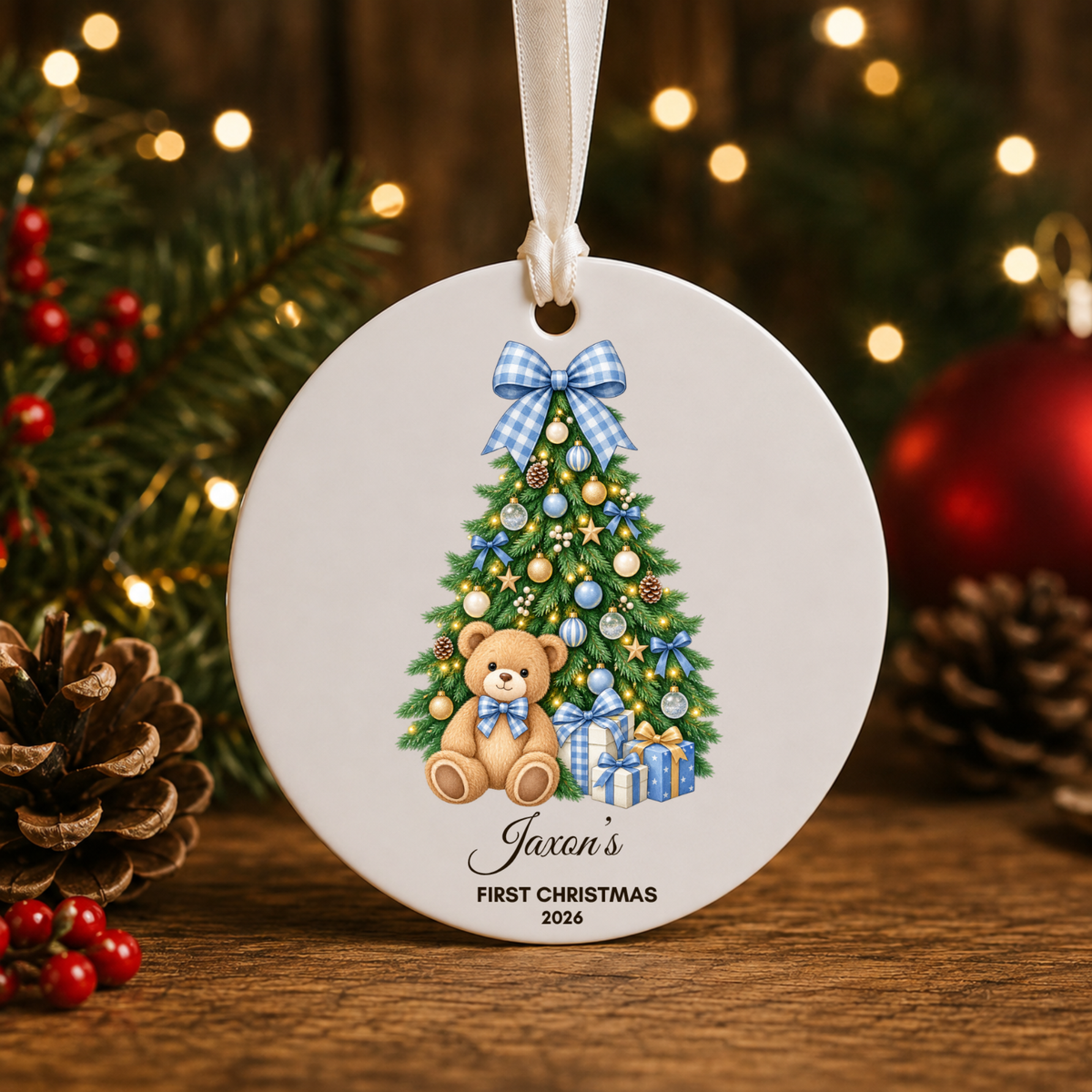 Baby’s First Christmas Ornament Personalised Acrylic Baby Christmas Ornament 2026 Custom Name Baby Boy Girl First Christmas Keepsake Gift