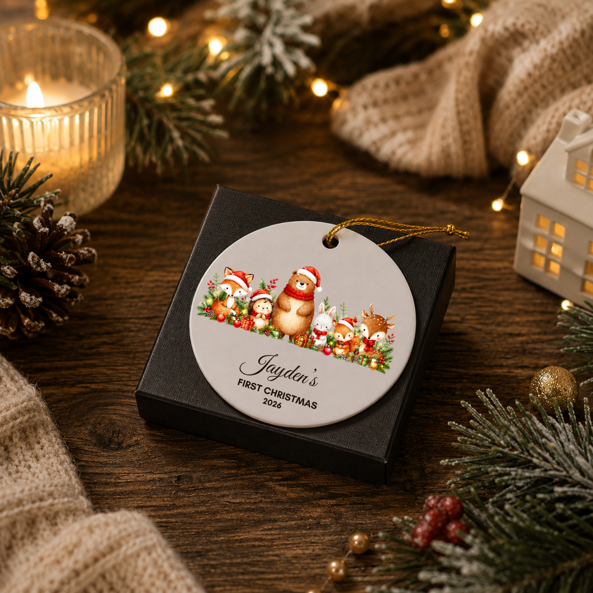 Baby’s First Christmas Ornament Personalised Acrylic Baby Christmas Ornament 2026 Custom Name Baby Boy Girl First Christmas Keepsake Gift