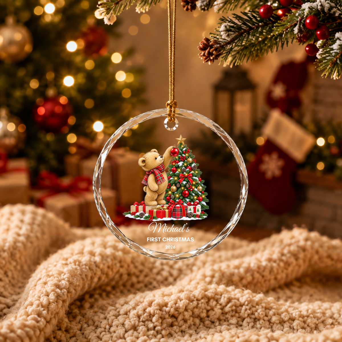 Baby’s First Christmas Ornament Personalised Acrylic Baby Christmas Ornament 2026 Custom Name Baby Boy Girl First Christmas Keepsake Gift