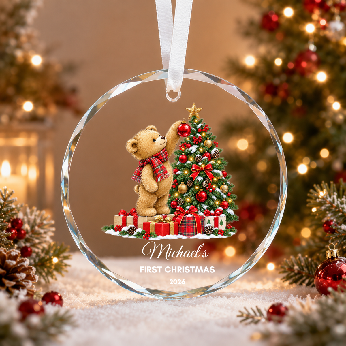 Baby’s First Christmas Ornament Personalised Acrylic Baby Christmas Ornament 2026 Custom Name Baby Boy Girl First Christmas Keepsake Gift