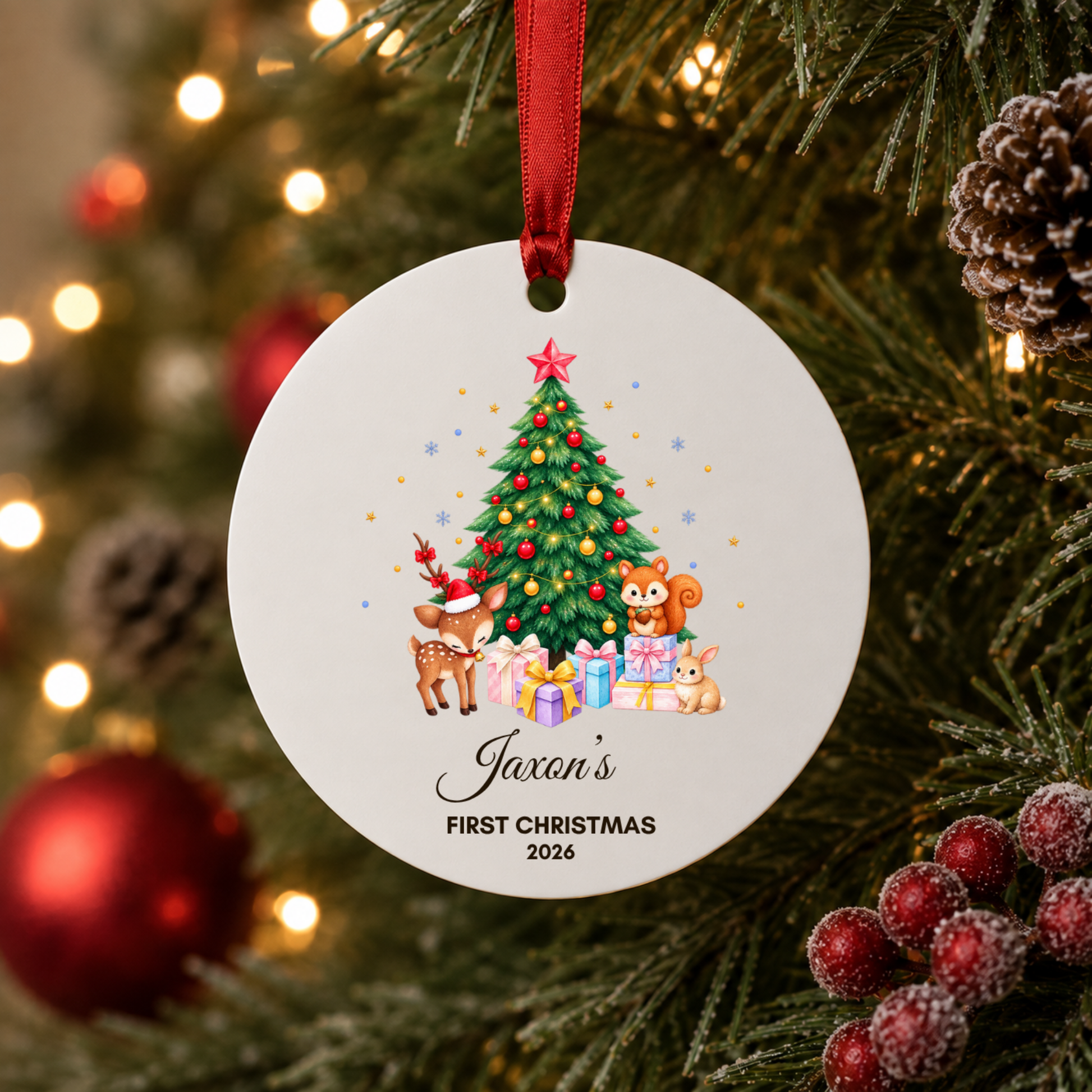 Baby’s First Christmas Ornament Personalised Acrylic Baby Christmas Ornament 2026 Custom Name Baby Boy Girl First Christmas Keepsake Gift