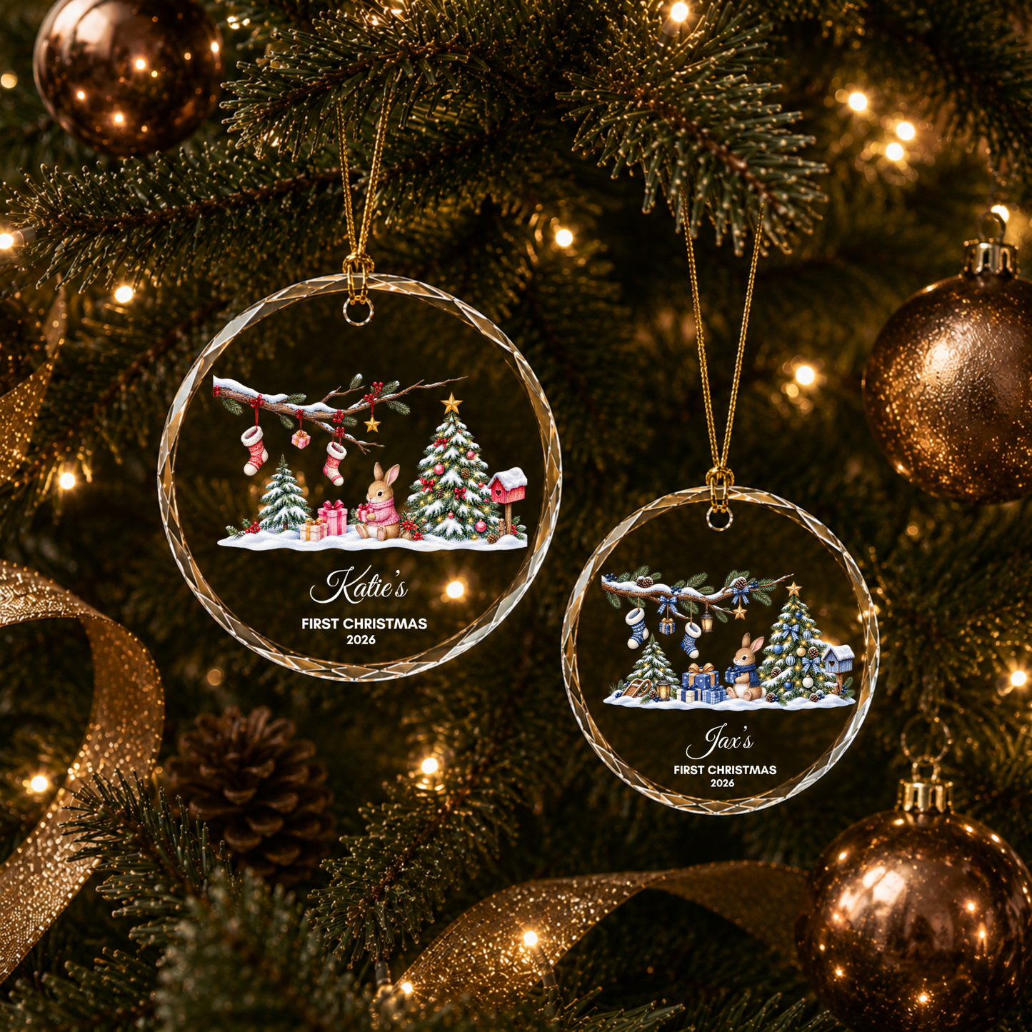 Baby’s First Christmas Ornament Personalised Acrylic Baby Christmas Ornament 2026 Custom Name Baby Boy Girl First Christmas Keepsake Gift