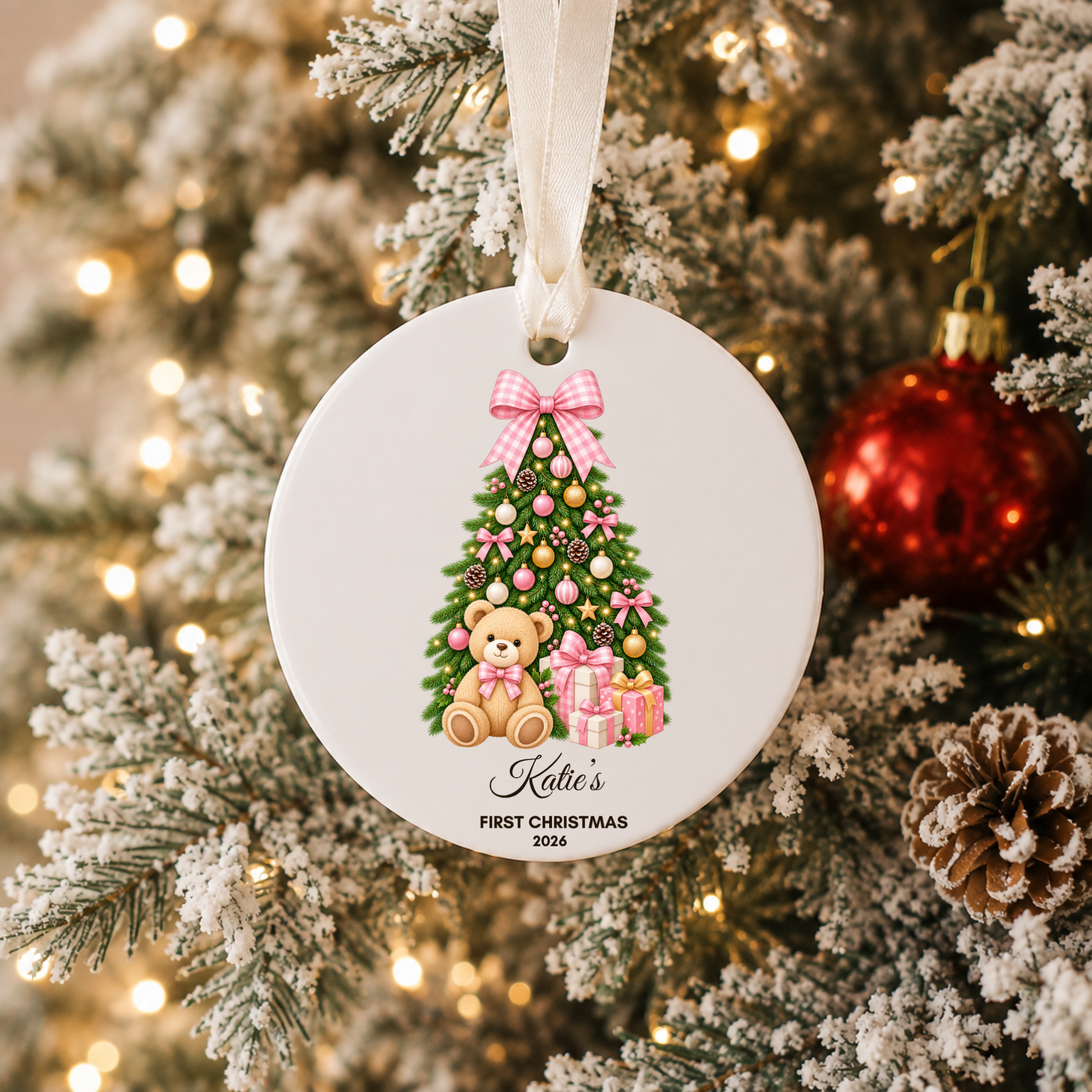 Baby’s First Christmas Ornament Personalised Acrylic Baby Christmas Ornament 2026 Custom Name Baby Boy Girl First Christmas Keepsake Gift