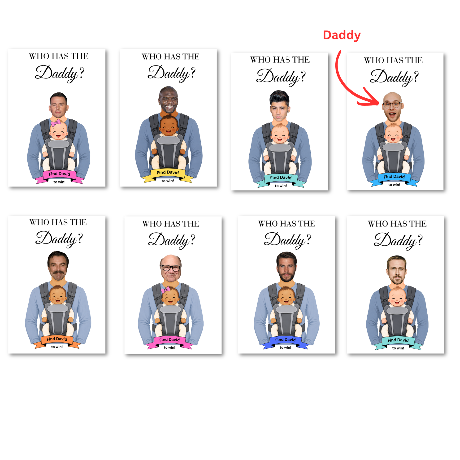 How to play the game Who has the Daddy Scratch off game Baby Shower Games Baby Shower Scratch Off Who Has the Daddy? Who has the Dad Scratch Card PRINTED