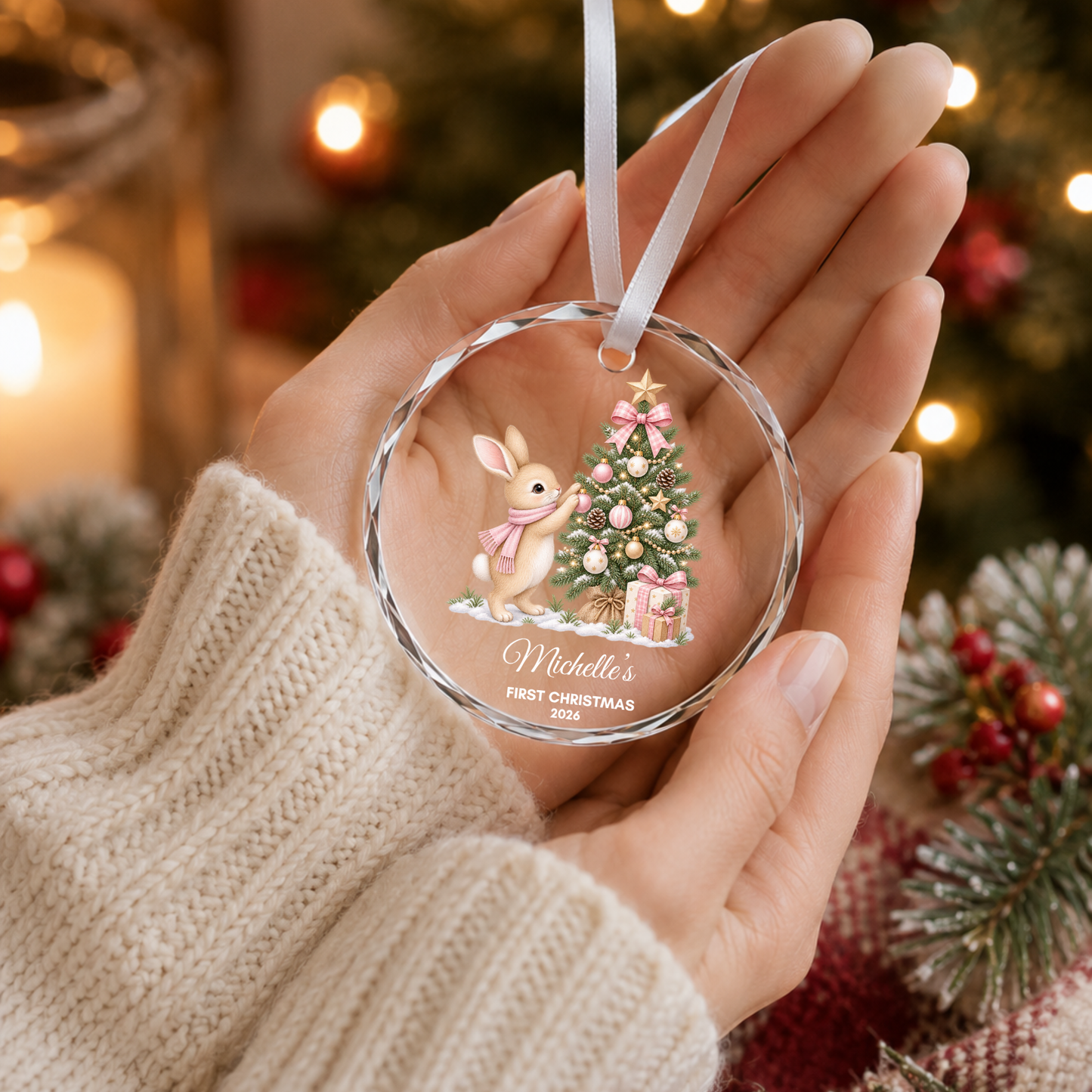 Baby’s First Christmas Ornament Personalised Acrylic Baby Christmas Ornament 2026 Custom Name Baby Boy Girl First Christmas Keepsake Gift