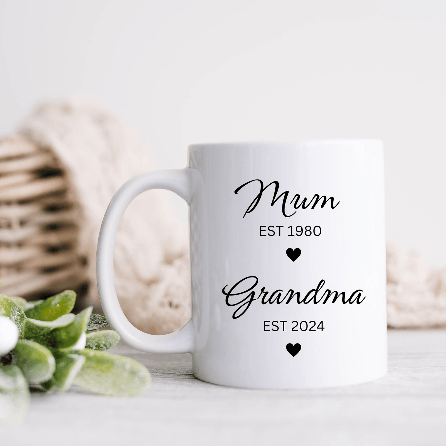 Mum To Grandma Baby Reveal Mug