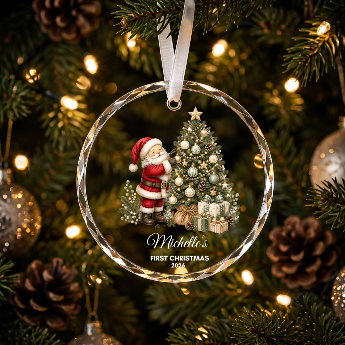 Baby’s First Christmas Ornament Personalised Acrylic Baby Christmas Ornament 2026 Custom Name Baby Boy Girl First Christmas Keepsake Gift