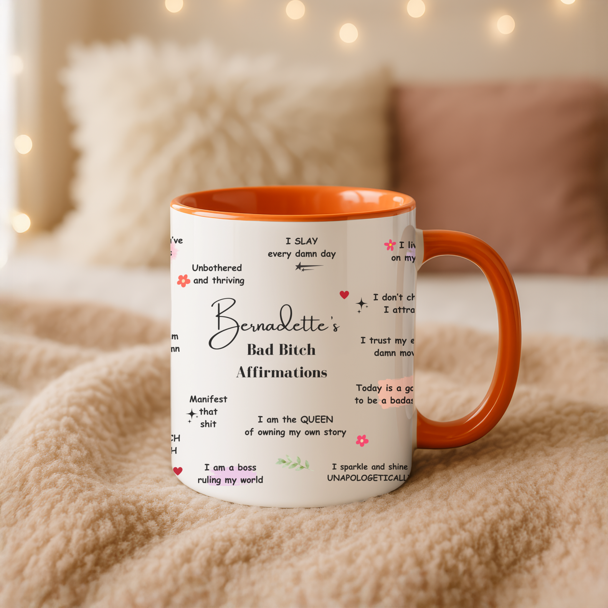 Personalised Bad B*tch Affirmations Mug. Swear Affirmations