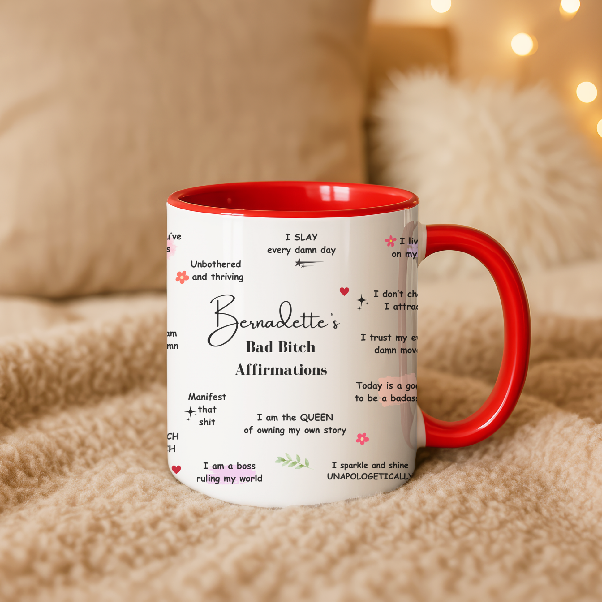 Personalised Bad B*tch Affirmations Mug. Swear Affirmations