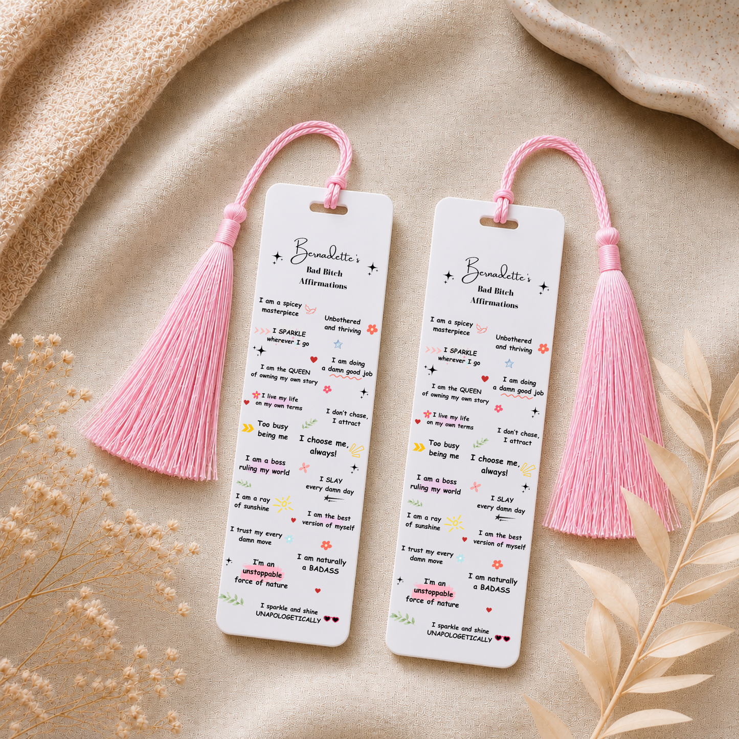 Mental Health Bookmark Affirmations Bookmark 