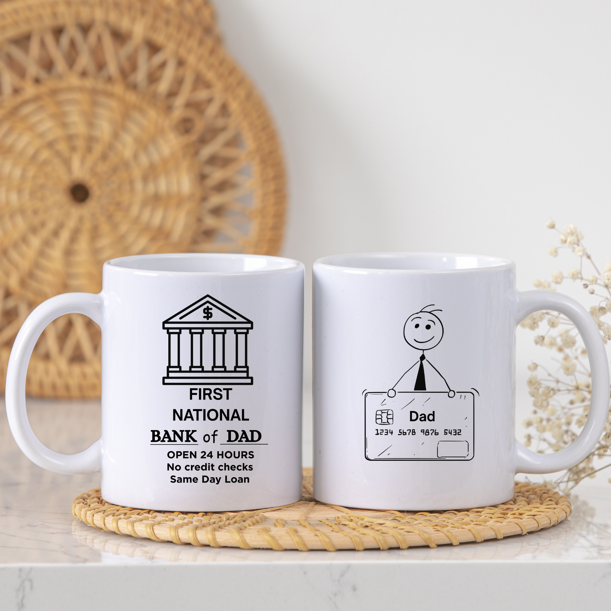 Bank of Dad Mug Funny Mugs for Dad from the kids
