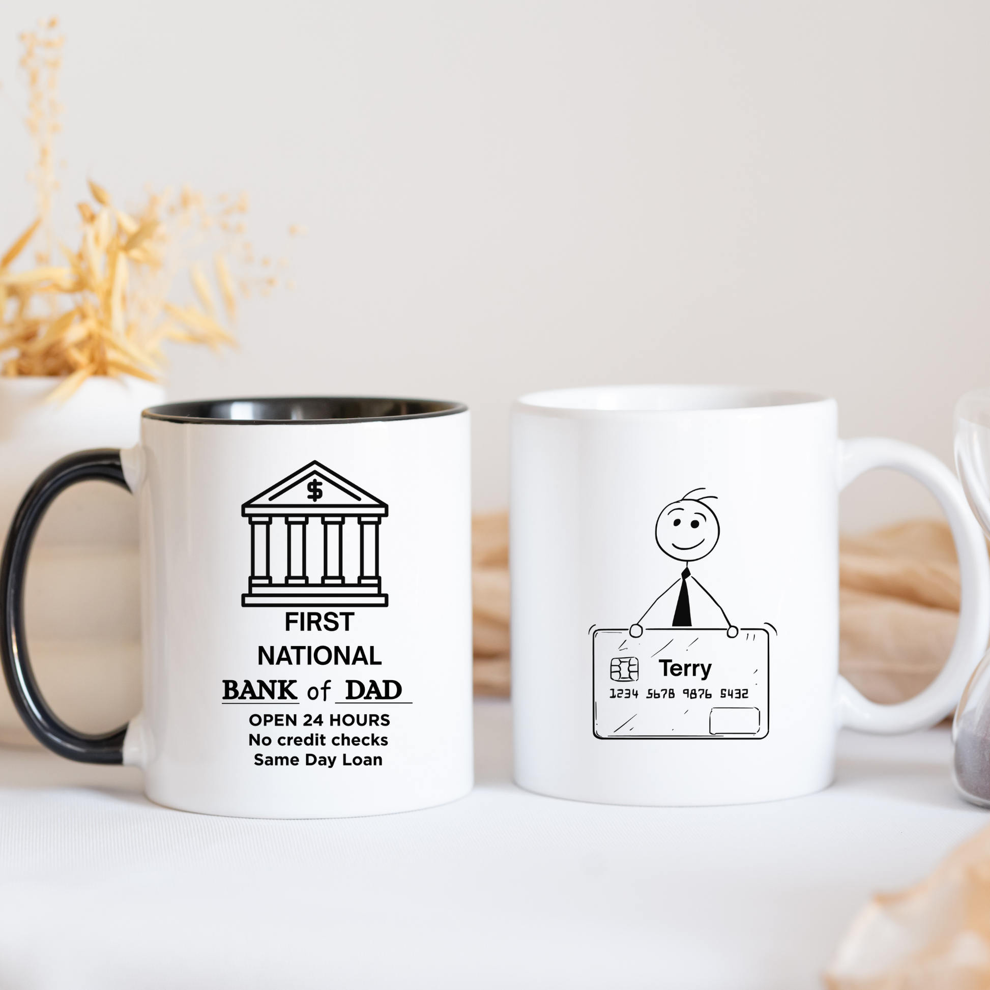 Bank of Dad Mug Funny Mugs for Dad from the kids