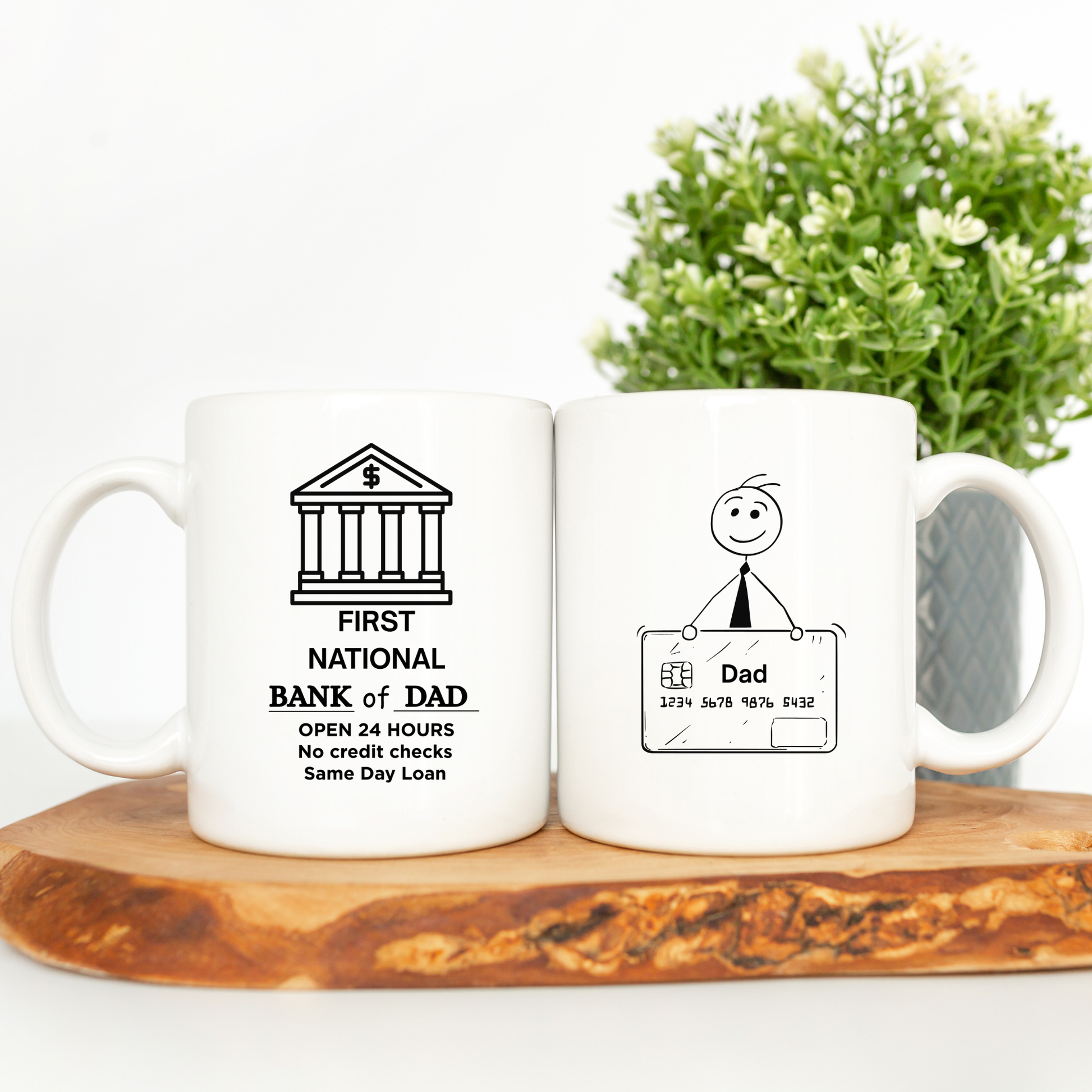 Bank of Dad Mug Funny Mugs for Dad from the kids