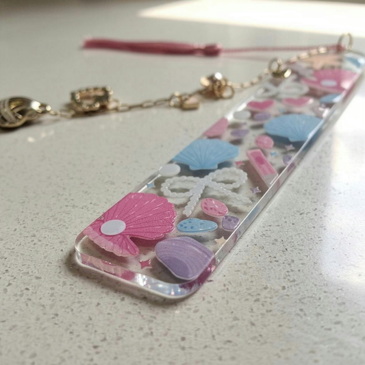 Ocean Seashell Bookmark. Coastal Seashell Bookmark. Seashells and Pearls Bookmark. Beach Lover Bookmark. Beach Bookmark. Shell Bookmark