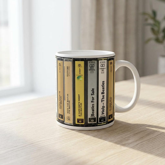Beatles Cassette tape Mug. Music Lover Gift. Cassette Mug. Cassette Retro Tape Mug. Music Lover Mug. Album Cassette Tape Mug. Album Cassette Mug