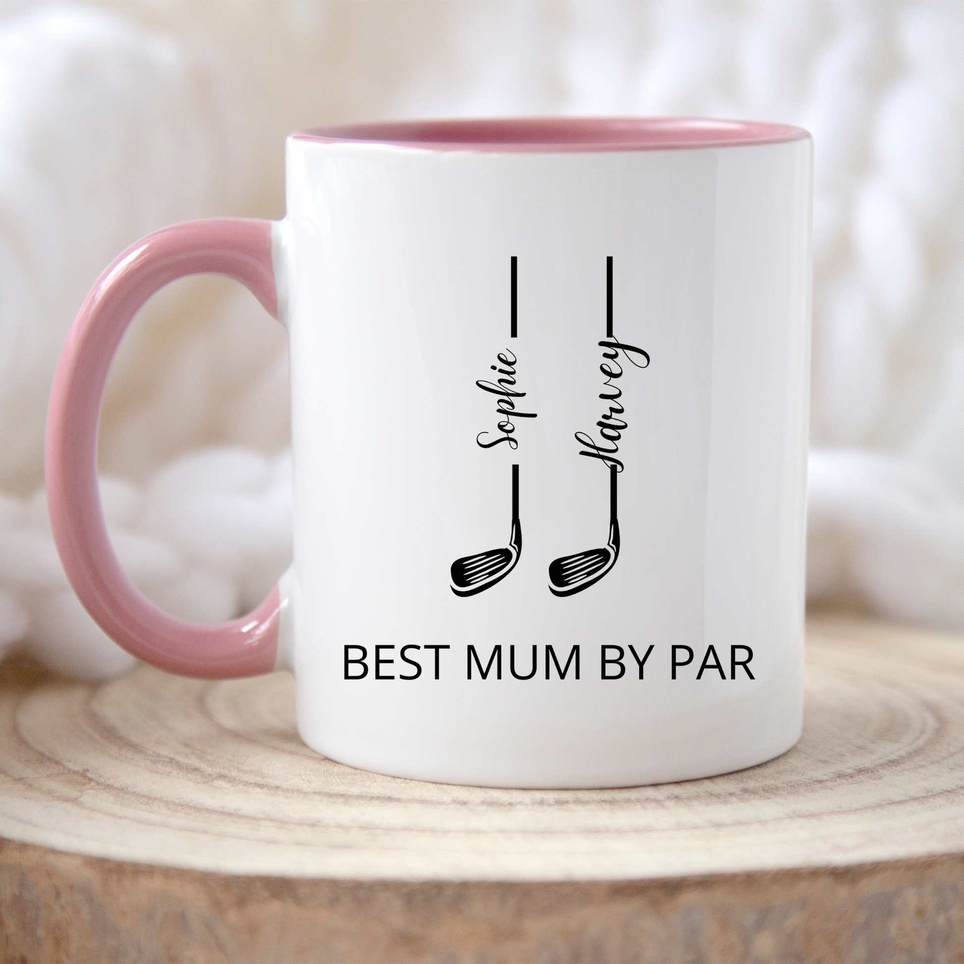 Best Mum by Par Mug. Golfer Mum Mug. Golfer Mum Gift. Custom Gift for Golfer Mum. Personalised Gift for Golfer Mum. Best Mum by Par