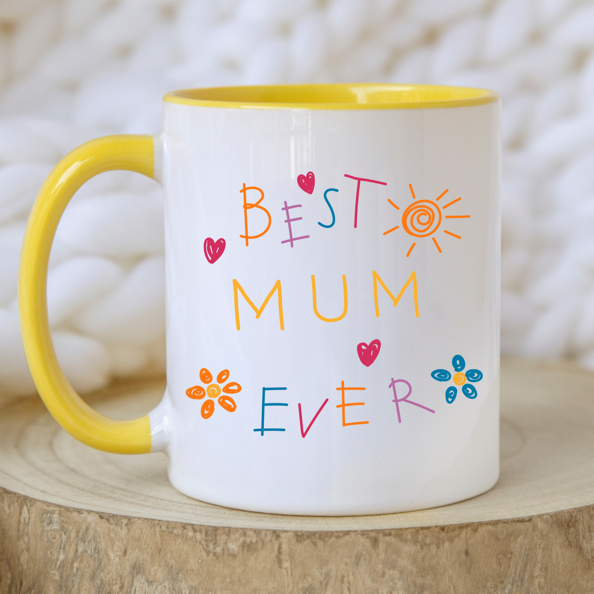 Best Mum Ever Mug • Personalised Kids Handprint Mug for Mum • Best Mum Ever Handprint Mug • Custom Handprint Mug for Mum with kids names