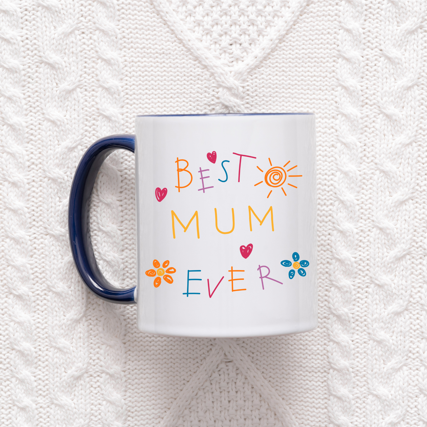 Best Mum Ever Mug • Personalised Kids Handprint Mug for Mum • Best Mum Ever Handprint Mug • Custom Handprint Mug for Mum with kids names