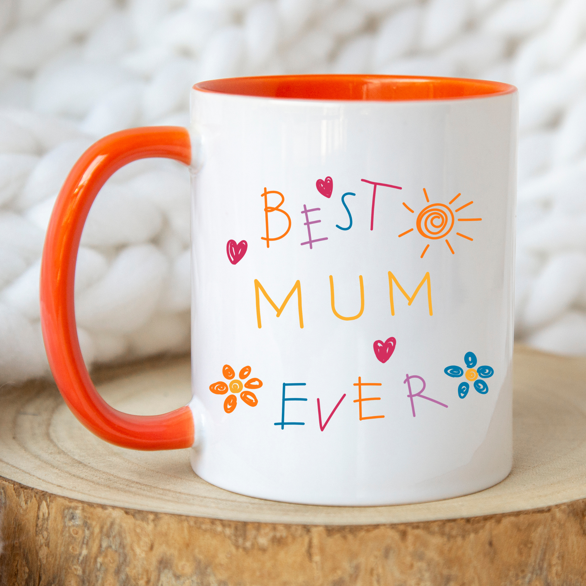 Best Mum Ever Mug • Personalised Kids Handprint Mug for Mum • Best Mum Ever Handprint Mug • Custom Handprint Mug for Mum with kids names