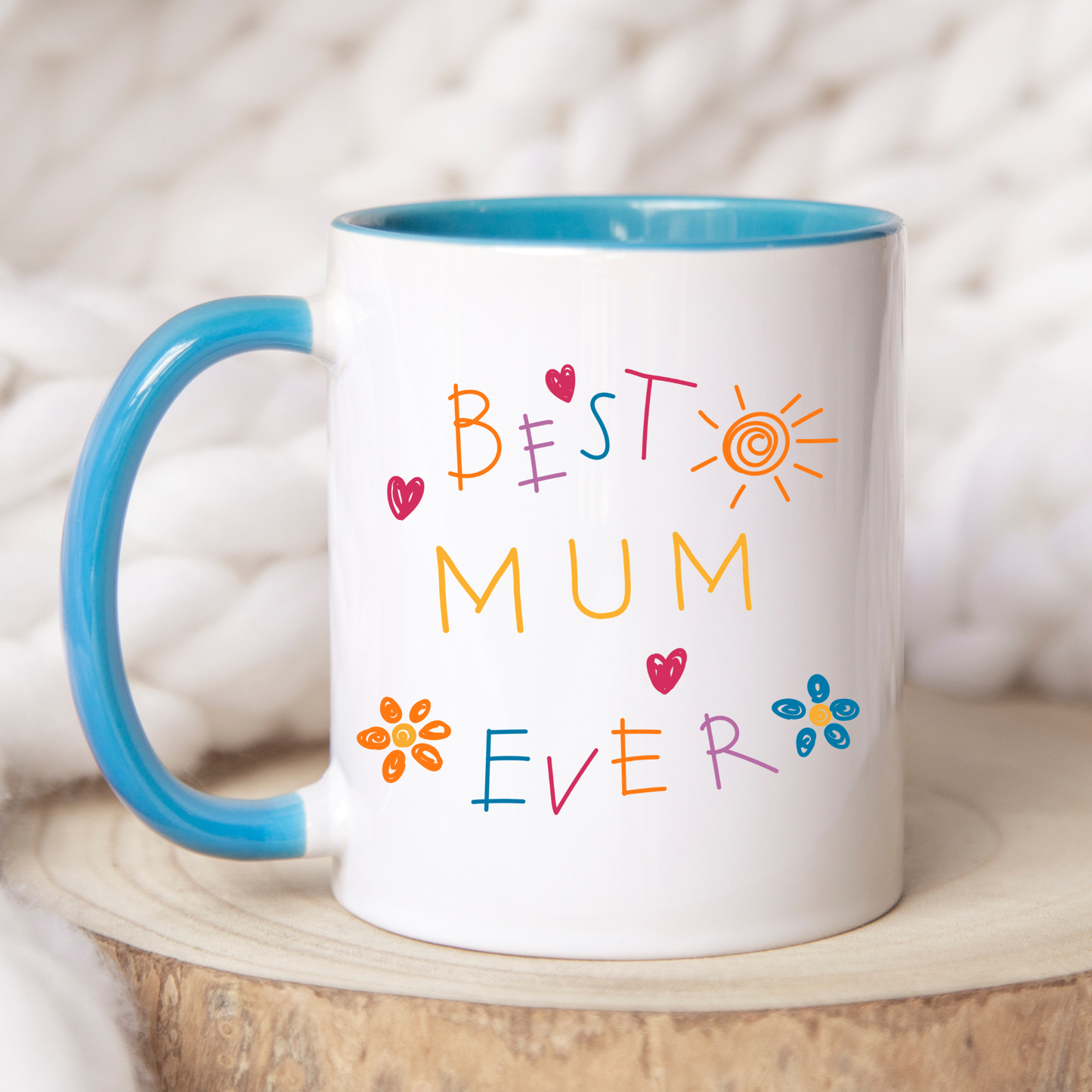 Best Mum Ever Mug • Personalised Kids Handprint Mug for Mum • Best Mum Ever Handprint Mug • Custom Handprint Mug for Mum with kids names