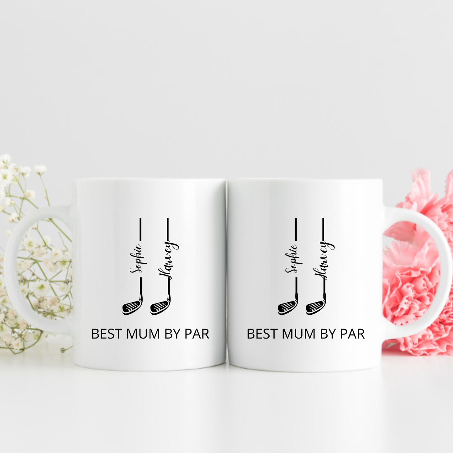 Best Mum by Par Mug. Golfer Mum Mug. Golfer Mum Gift. Custom Gift for Golfer Mum. Personalised Gift for Golfer Mum. Best Mum by Par