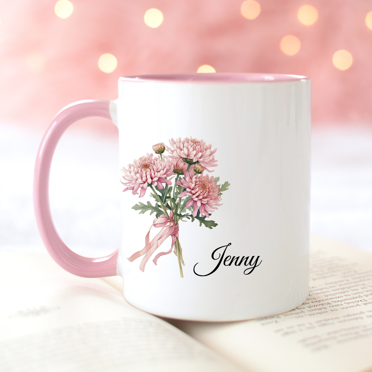 Personalised Birth Flower Mug