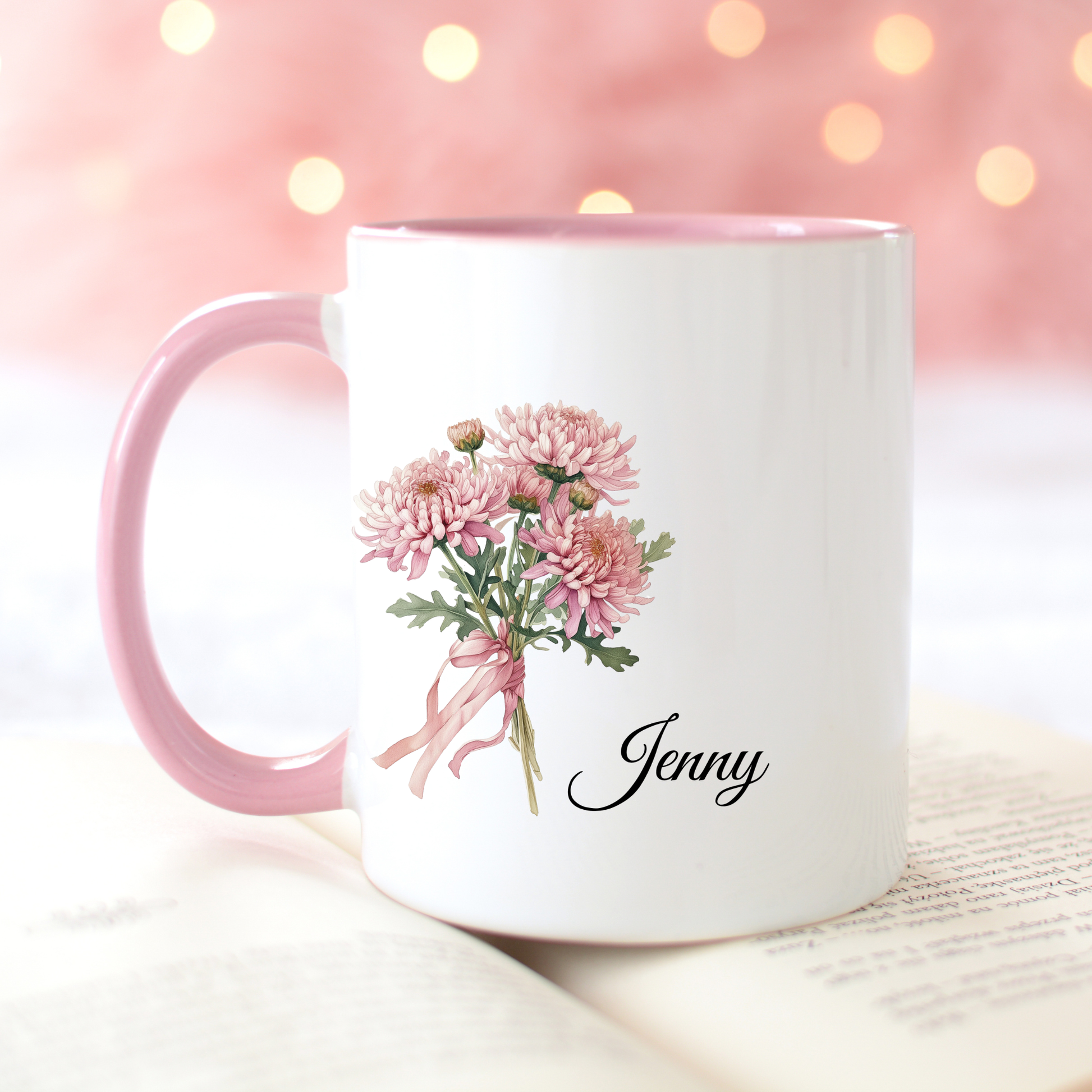 Personalised Birth Flower Mug