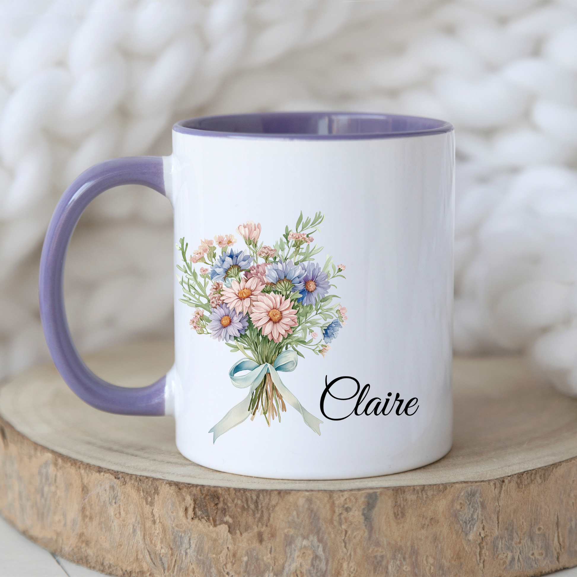 Personalised Birth Flower Mug
