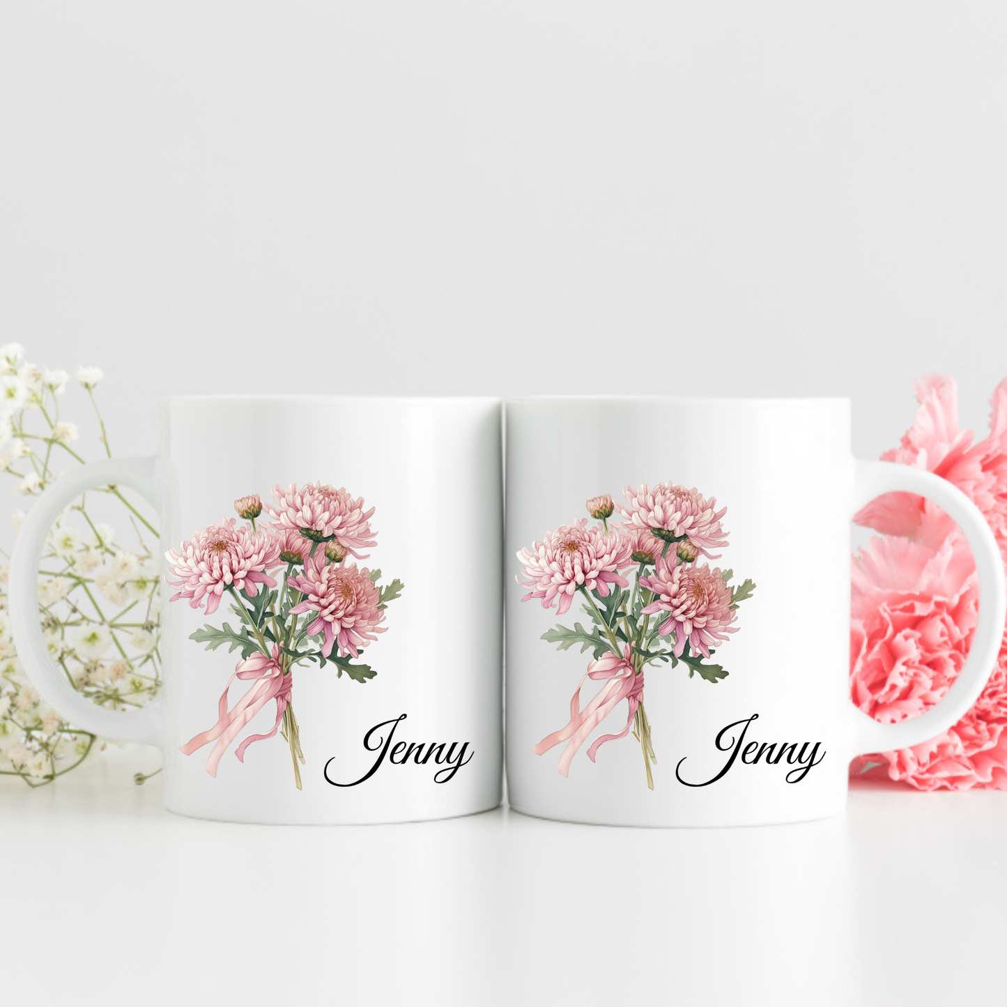 Personalised Birth Flower Mug